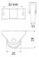 Box castor, 25mm - sizes