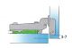 Tekno half overlay hinge with baseplate - drawing