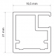 ALU1 aluminium door frame profile - drawing