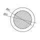 F67 round d=55mm, satin nickel LED lamp - drawing