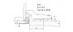 Half overlay hinge with baseplate for ALU1 profile, TM - drawing