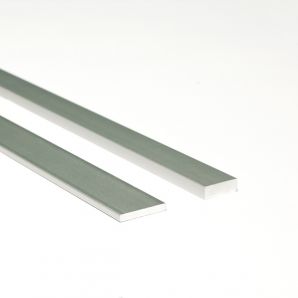 Aluminium decor flat bar profile, finish: matt alu elox Aluminium decor flat bar profile, finish: matt alu elox