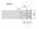 P43 aluminium profile with metacril (up & down), drawing