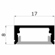 P51 alu profil with metacril (3m) - sizes