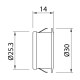 F09 round, d=30 mm, chrome LED lamp - drawing