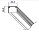 P36 profile without flange for cabinet, wardrobe (embedded profile) - drawing