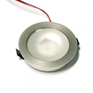 F67 round d=55mm, satin nickel LED lamp