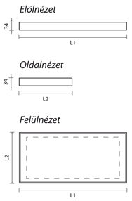 Falra szerelhető világító polc