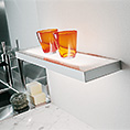 Wall-mounted lighting shelf